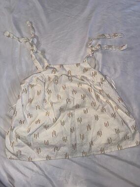 Bohemian Sonoma Cream Tie-Shoulder Cami with Tan Geometric Print